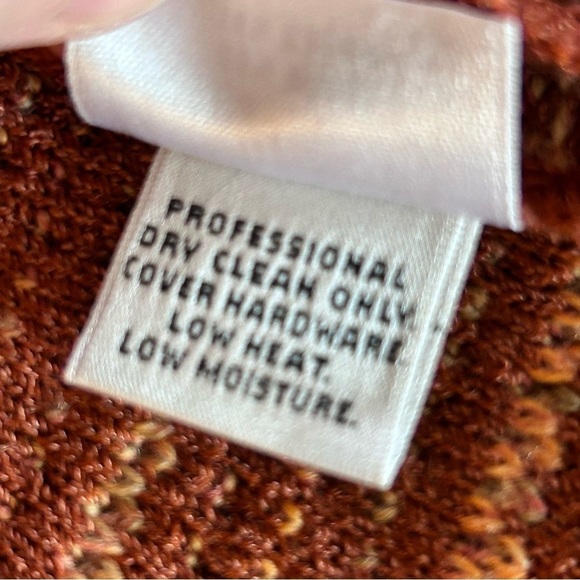 St. John Orange Geometric Santana 3D Knit Zip Up Sweater Jacket Size 2 - Picture 9 of 15